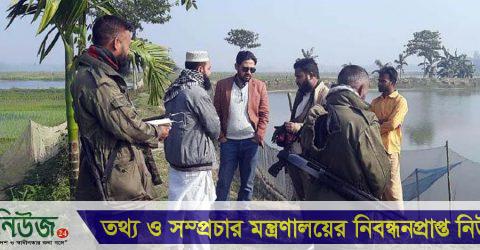 নকলার পেকুয়া বিলের একশ একর জমি দখলমুক্ত করলেন ইউএনও