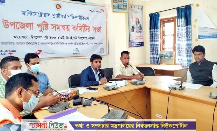 ঝিনাইগাতীতে উপজেলা পুষ্টি সমন্বয় কমিটির সভা অনুষ্ঠিত
