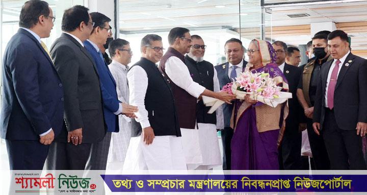 কাতার সফর শেষে দেশে ফিরেছেন প্রধানমন্ত্রী