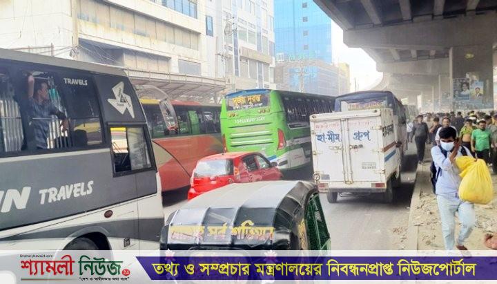 বিএনপির পদযাত্রায় টঙ্গী-বিমানবন্দর সড়কে তীব্র যানজট