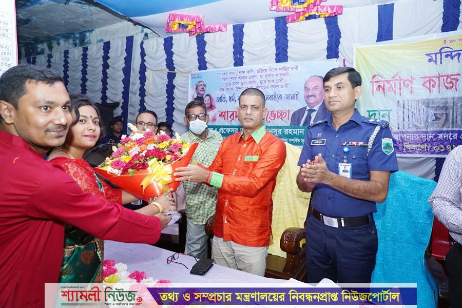 রাজশাহীতে বিভিন্ন পূজামন্ডপ পরিদর্শন করলেন ডিআইজি আনিসুর রহমান