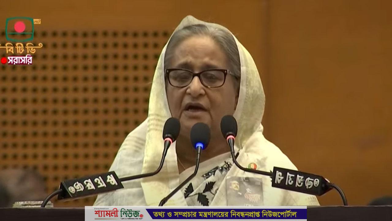 বিএনপি কাকে নিয়ে নির্বাচন করবে, প্রশ্ন শেখ হাসিনার