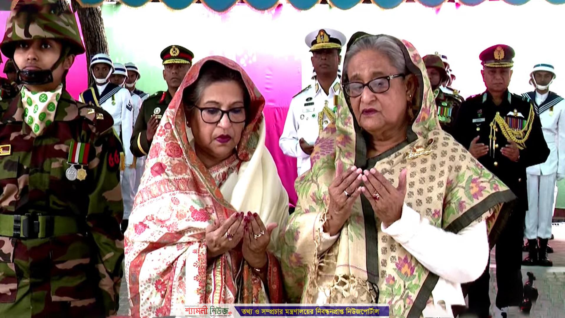 টুঙ্গিপাড়ায় বঙ্গবন্ধুর সমাধিতে প্রধানমন্ত্রী ও মন্ত্রিসভার সদস্যদের শ্রদ্ধা
