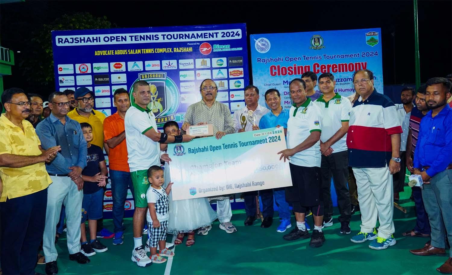 তীব্র প্রতিদ্বন্দ্বিতা পূর্ণ খেলায় সমাপ্ত হলো রাজশাহী ওপেন টেনিস টুর্নামেন্ট ২০২৪ এর প্রথম আসর