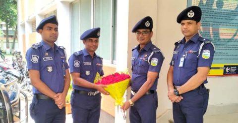 নালিতাবাড়ী থানা পরিদর্শন করলেন অতিরিক্ত পুলিশ সুপার আরাফাতুল ইসলাম