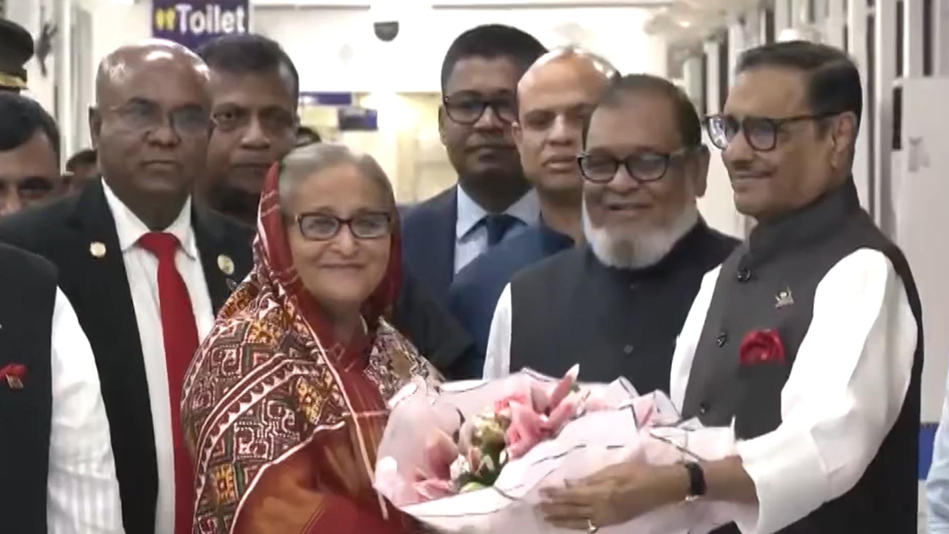 চীন সফর শেষে দেশে ফিরেছেন প্রধানমন্ত্রী