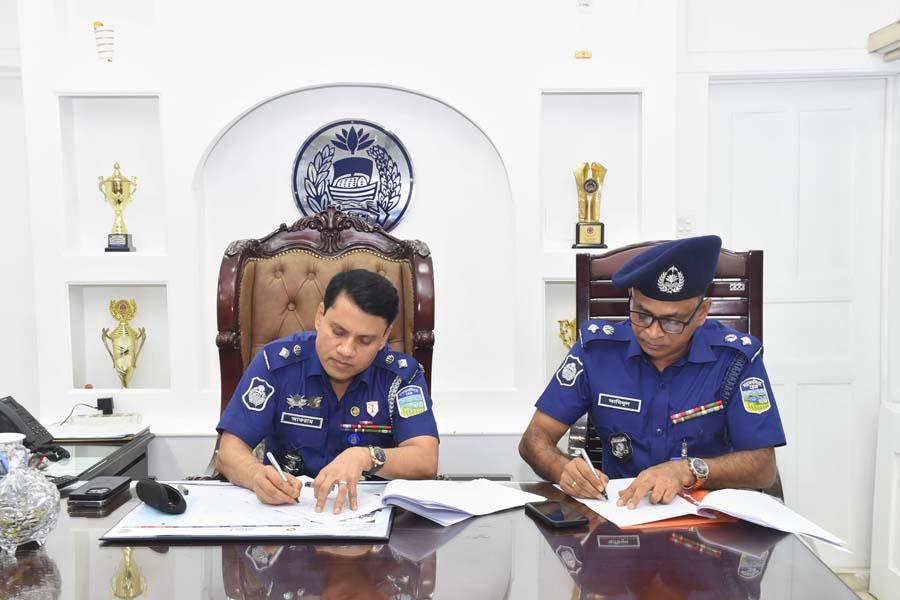 শেরপুরের নবাগত পুলিশ সুপার আমিনুল ইসলামের যোগদান