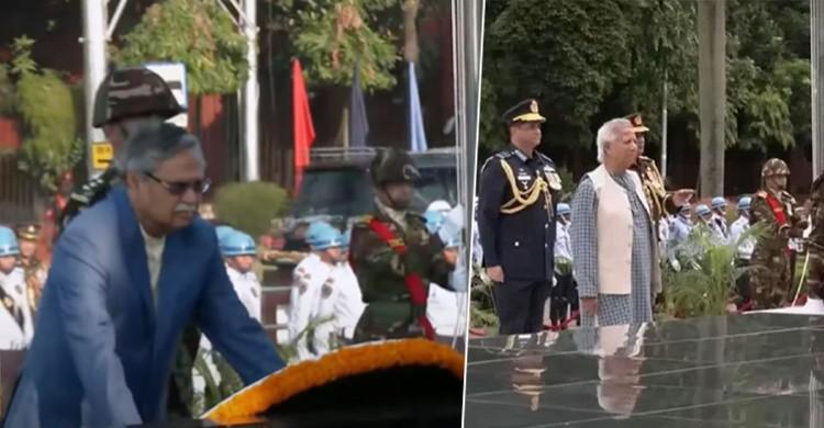 শিখা অনির্বাণে রাষ্ট্রপতি-প্রধান উপদেষ্টার শ্রদ্ধা