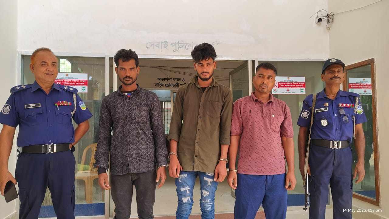 নালিতাবাড়ী সীমান্তে ৩ বাংলাদেশী আটক