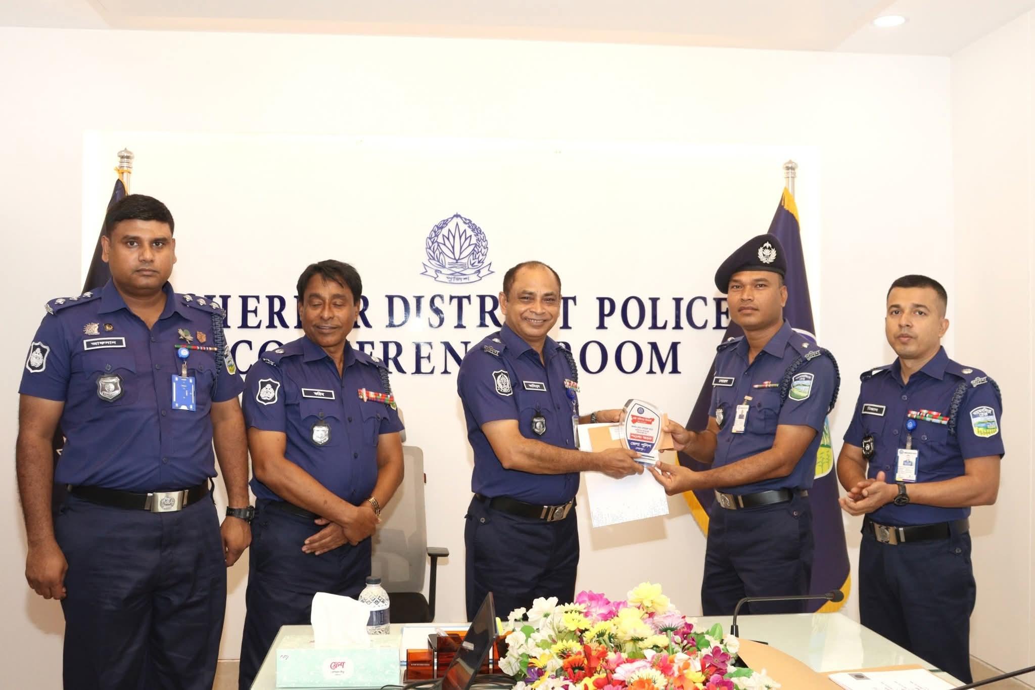 টানা তৃতীয়বারের মতো শেরপুর জেলার শ্রেষ্ঠ ওসি সোহেল রানা