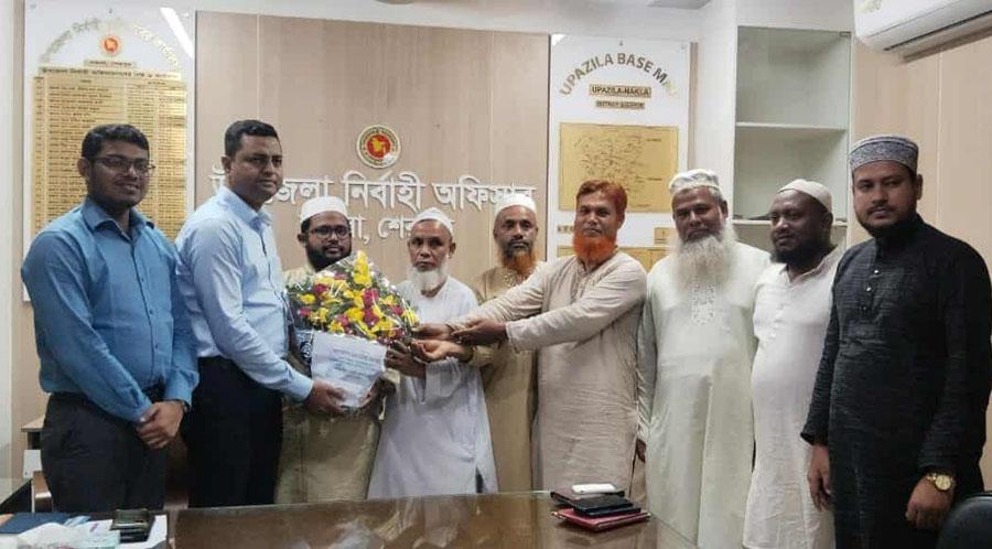 নকলায় নবাগত ইউএনওর সাথে জামায়াতের সৌজন্য সাক্ষাৎ ও শুভেচ্ছা বিনিময়