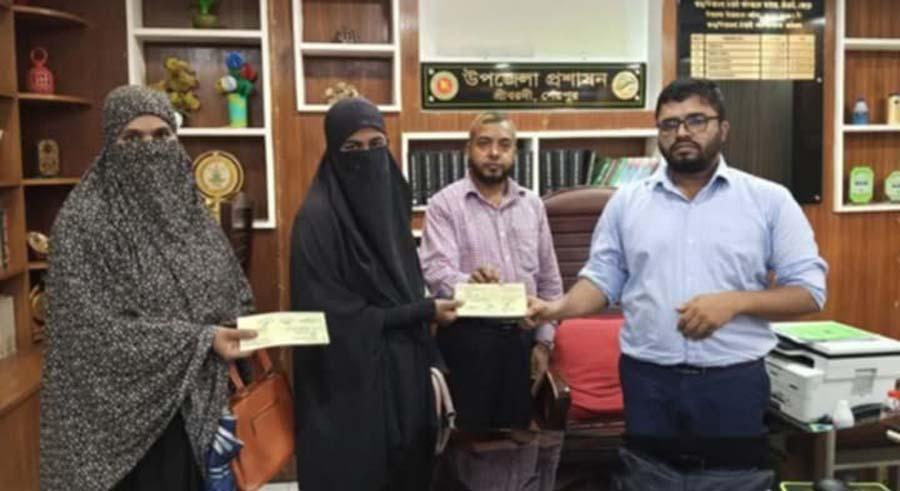 শ্রীবরদীতে পানিতে ডুবে নিহত ২ শিশুর পরিবারকে আর্থিক সহায়তা প্রদান