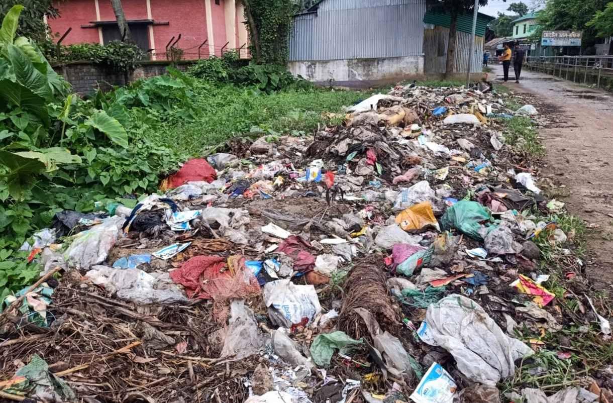 নালিতাবাড়ীতে যত্রতত্র ময়লার ভাগাড়ে দুর্গন্ধে অতিষ্ঠ পৌরবাসী