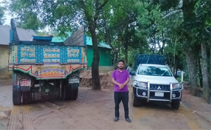 রাতের আঁধারে অবৈধ বালু পরিবহন, নালিতাবাড়ীতে ৯ জনকে কারাদন্ড, ট্রাক জব্দ